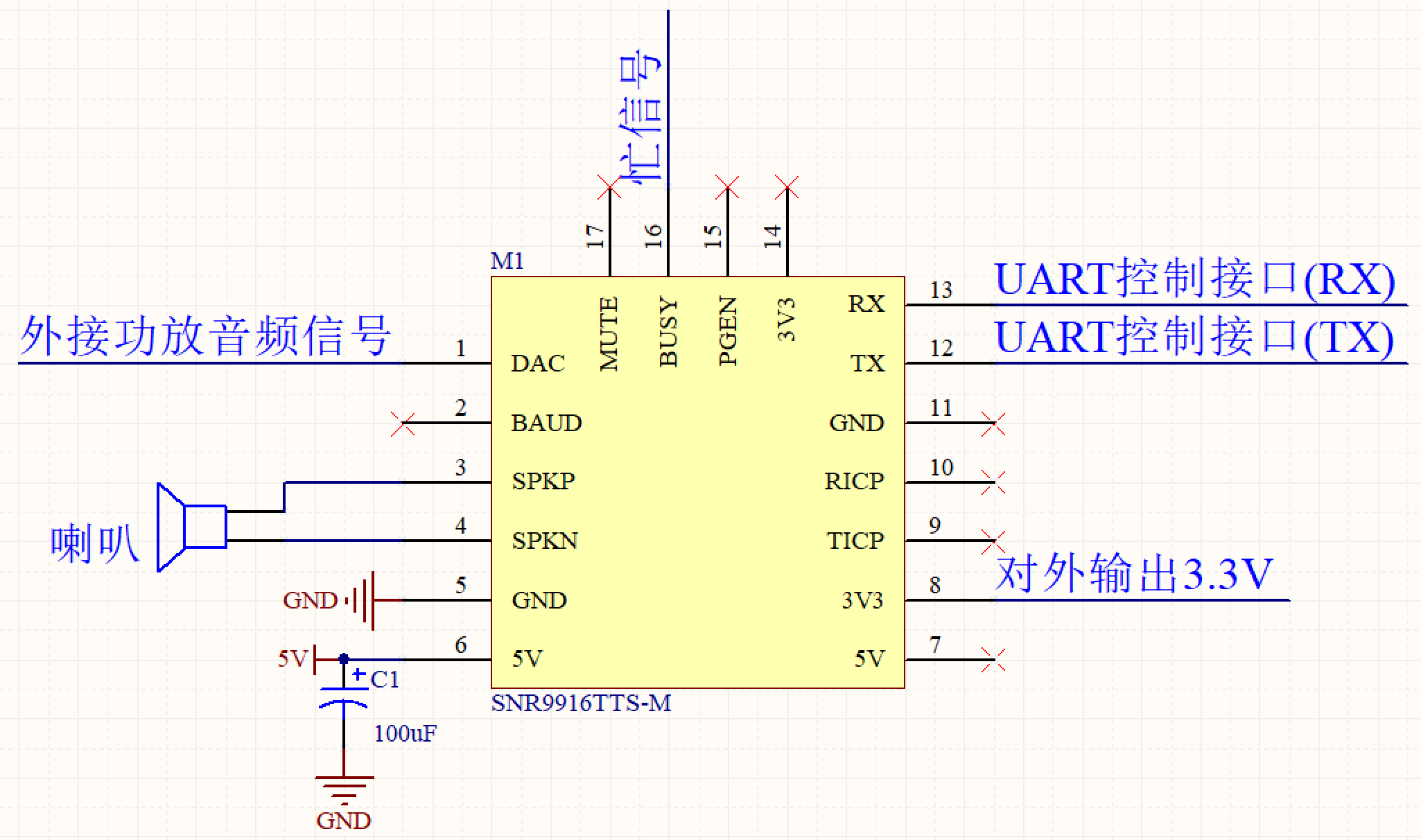SNR9916TTS应用电路图